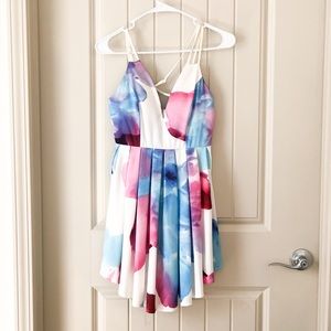 Low cut floral dress